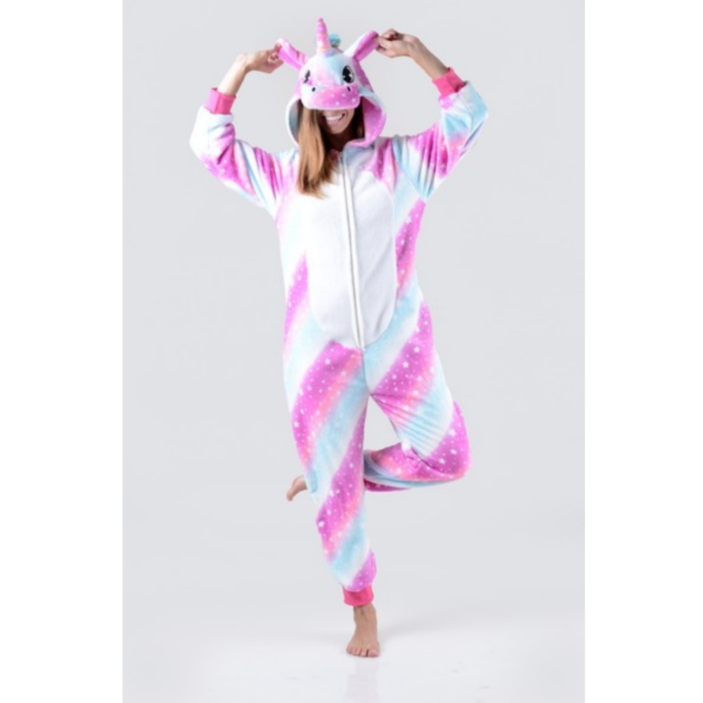 YELETE Adult Unicorn Pajama Onesie Size L/XL - New